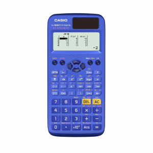 Calculadora científica con acabados azules